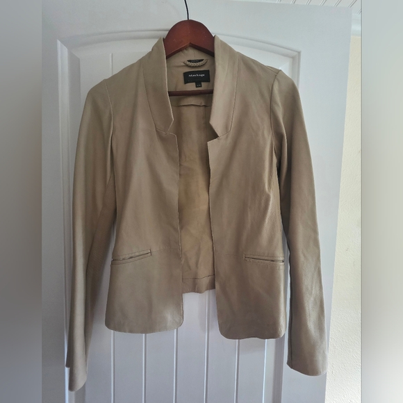 Mackage Leather Blazer Camel Tan Size XS - Picture 3 of 8
